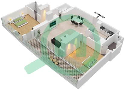 Собха Сихэвен Тауэр А - Апартамент 2 Cпальни планировка Тип/мера B / UNIT 3 FLOOR 46-47