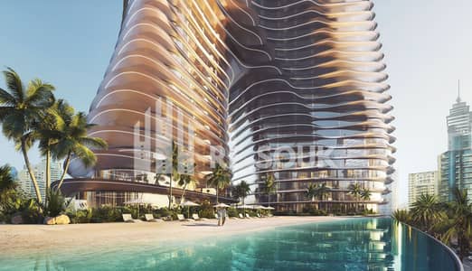 2 Cпальни Апартаменты Продажа в Бизнес Бей, Дубай - BUGATTI RESIDENCES BY BINGHATTI Riviera Pool. jpg