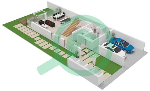 纳德沙巴花园 - 3 卧室联排别墅类型3-G1-SD戶型图