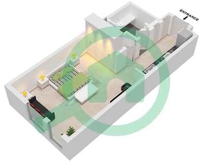 Cello Residences Tower A - 单身公寓类型／单位A-1 / UNIT 1 FLOOR 1-20戶型图