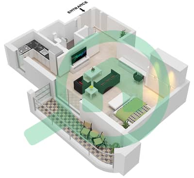 Cello Residences Tower A - 单身公寓类型／单位B-2 / UNIT 3 FLOOR 2-3戶型图