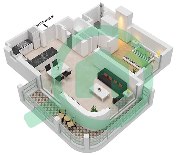 Type A-2 Unit 5 Floor 2-3,21 
Unit 3 Floor 4 
Unit 8 Floor 5-20 
Unit 7 Floor 6-20 
Unit 4 Floor 21
