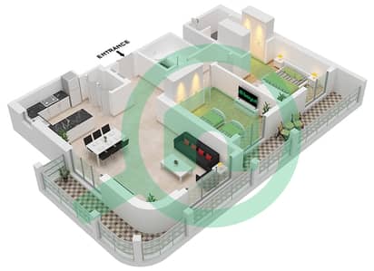 Cello Residences Tower A - 2 卧室公寓类型／单位A-3 / UNIT 3 FLOOR 5戶型图