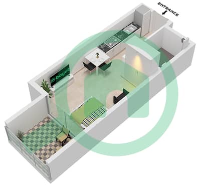 萨马纳曼哈顿1号 - 单身公寓单位1 FLOOR 1戶型图