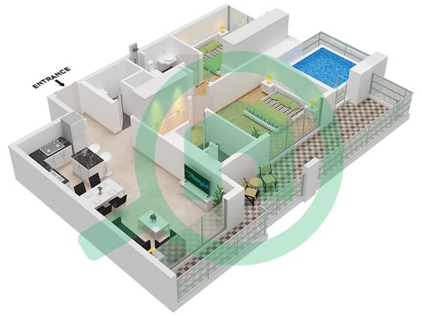 Unit 1, Floor 8-14(Even)