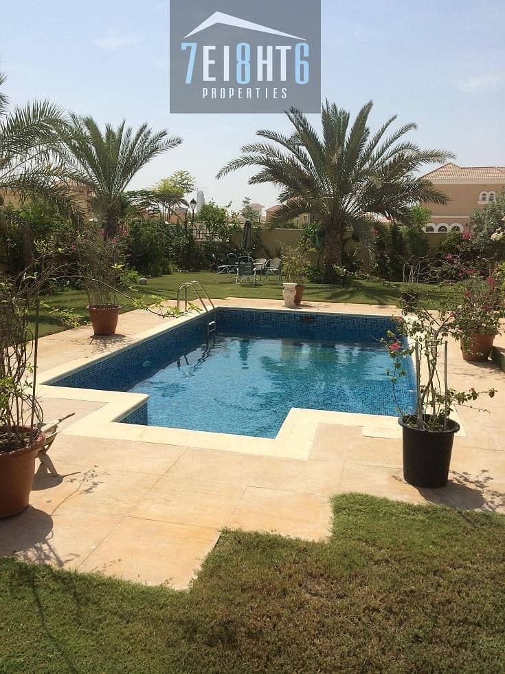 8 5 b/r independent high quality fully FURNISHED villa with maids room + private s/pool + landscaped garden