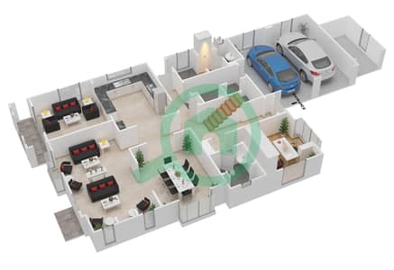 المخططات الطابقية لتصميم النموذج AGUSTA فیلا 4 غرف نوم - فليم تري ريدج