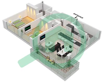 公寓6号 - 2 卧室公寓单位10戶型图