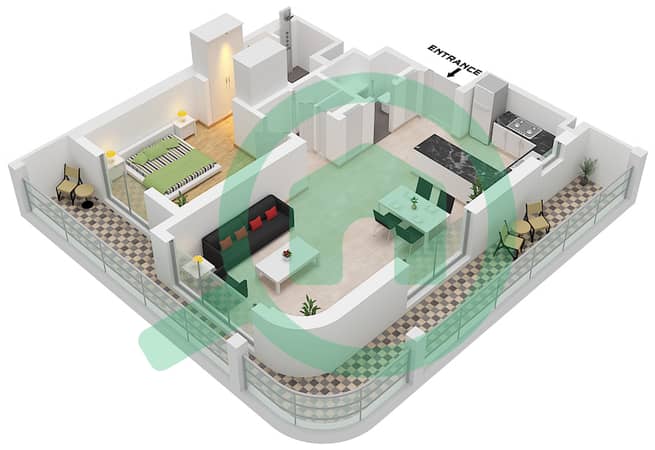 Type A-1 Unit 4 Floor 1