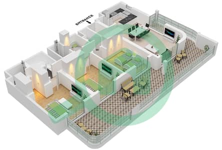 Cello Residences Tower B - 3 卧室公寓类型／单位A-1 / UNIT 3 FLOOR 4戶型图