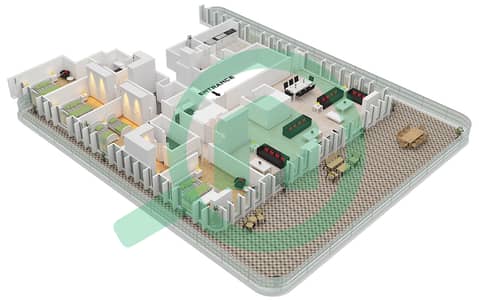 Cello Residences Tower B - 4 卧室顶楼公寓类型／单位B-1 / UNIT 1 FLOOR 23戶型图
