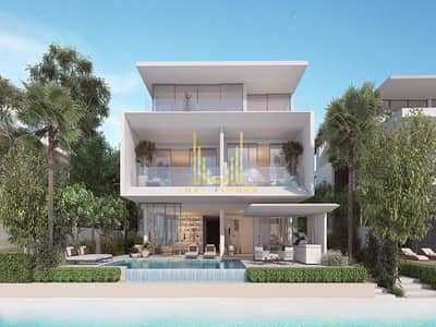 7 Bedroom Villa for Sale in Palm Jebel Ali, Dubai - 02-BV-G Rendering - Exterior Beach-Side. jpg