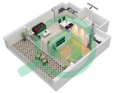 Views VII by Golden Woods - 1 Bedroom Apartment Unit 9 FLOOR 2-4 Floor plan