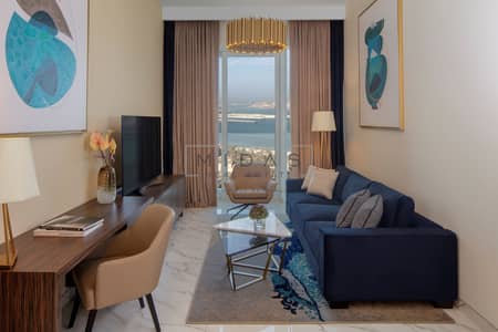 迪拜媒体城， 迪拜 1 卧室酒店式公寓待租 - VPVD_Avani Seaview 1 Bedroom Apartment_Living Room. jpg