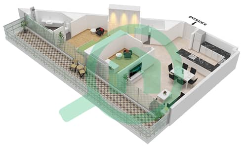 海洋之家大厦 - 1 卧室公寓类型B戶型图
