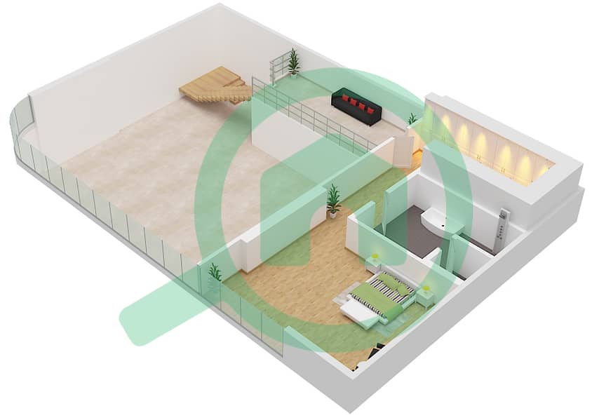 Орла - Апартамент 4 Cпальни планировка Единица измерения 6 FLOOR 2 Unit 6 Floor 2 interactive3D