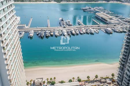 2 Bedroom Flat for Rent in Dubai Harbour, Dubai - Furnished | Marina and Palm View | Beach Access