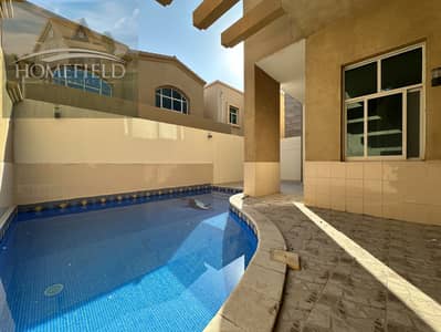 4 Bedroom Villa for Rent in Khalifa City, Abu Dhabi - Private pool | corner villa | 4 masters | parking