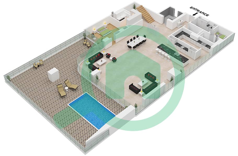 Орла - Апартамент 4 Cпальни планировка Единица измерения 4 FLOOR 6 Unit 4 Floor 6 interactive3D