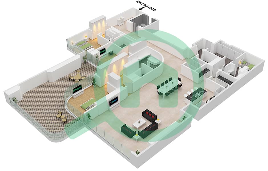 Unit 5 Floor 11 Orla - 3 Bedroom Apartment Unit 5 FLOOR 11 Floor plan Unit 5 Floor 11 interactive3D