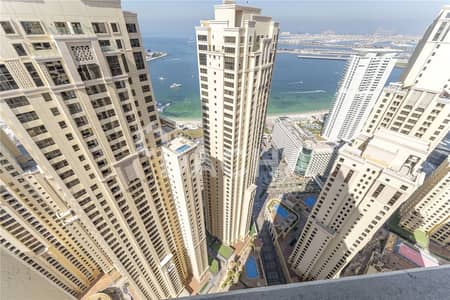 2 Bedroom Flat for Rent in Jumeirah Beach Residence (JBR), Dubai - Sea and Palm View | Furnished | 2 Bedroom