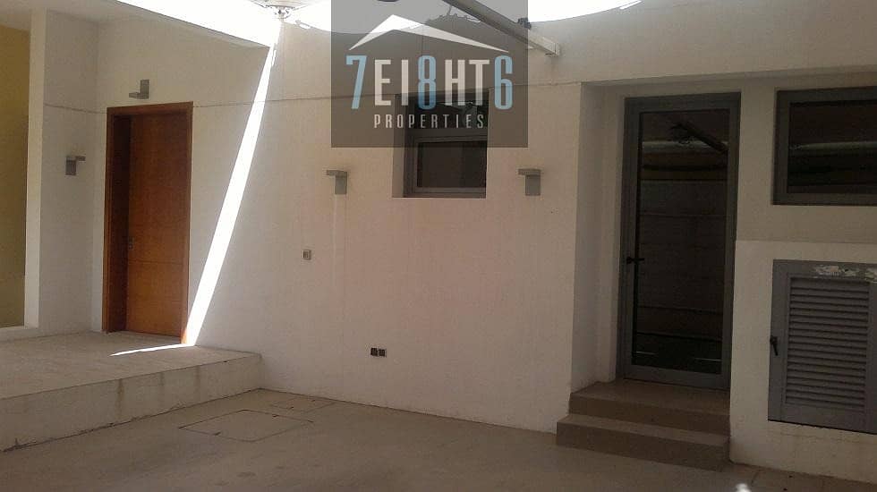 2 4 b/r semi-independent villa with maids room + gym + shared s/pool + landscaped garden + security for rent in Mirdif