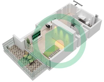 美世大厦 - 单身公寓类型／单位B / UNIT 6 FLOOR 3-13戶型图