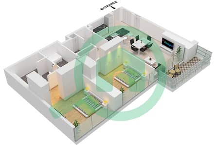 美世大厦 - 2 卧室公寓类型／单位B / UNIT 7 FLOOR 3-13戶型图