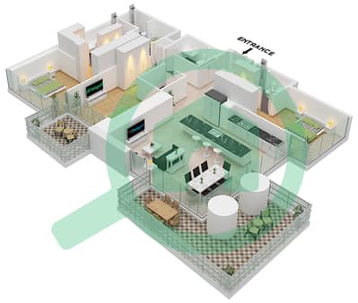 美世大厦 - 3 卧室公寓类型／单位A / UNIT 1,11 FLOOR 3-13戶型图