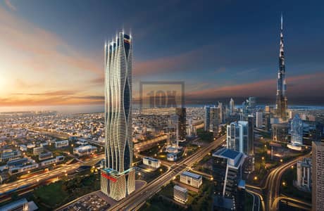 2 Cпальни Апартаменты Продажа в Бизнес Бей, Дубай - Bayz 102 View5_Twilight_Final. jpg