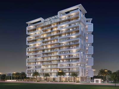 Studio for Sale in Dubai Sports City, Dubai - elevation-night-cam-2-scaled. jpg