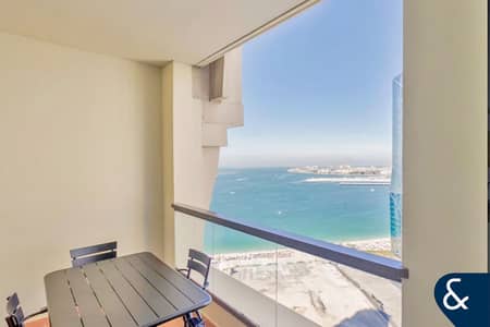 2 Bedroom Apartment for Rent in Jumeirah Beach Residence (JBR), Dubai - Sea & Marina View | 2 Bedrooms | Unfurnished