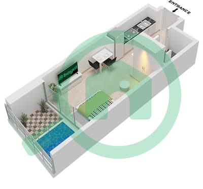 المخططات الطابقية لتصميم الوحدة 15 FLOOR 1,3,5,7,9,11,13 شقة استوديو - آراء سمانا براري