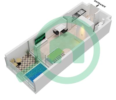 المخططات الطابقية لتصميم الوحدة 17 FLOOR 2,4,6,8,10,12,14 شقة استوديو - آراء سمانا براري