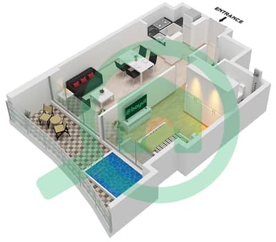 Samana Barari Views - 1 Bedroom Apartment Unit 5 FLOOR 2,4,6,8,10,12,14 Floor plan Samana Barari Views - 1 Bedroom Apartment Unit 5 FLOOR 2,4,6,8,10,12,14 Floor plan