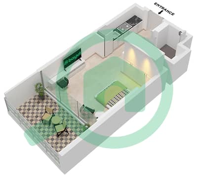 Binghatti Ghost - Studio Apartment Type 4 Floor plan