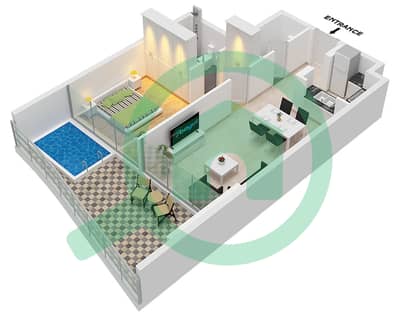 Samana Barari Views - 1 Bedroom Apartment Unit 8 FLOOR 3,5,7,9,13,15,17 Floor plan Samana Barari Views - 1 Bedroom Apartment Unit 8 FLOOR 3,5,7,9,13,15,17 Floor plan