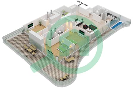 萨马纳巴拉里景观公寓 - 3 卧室公寓单位1 FLOOR 28戶型图