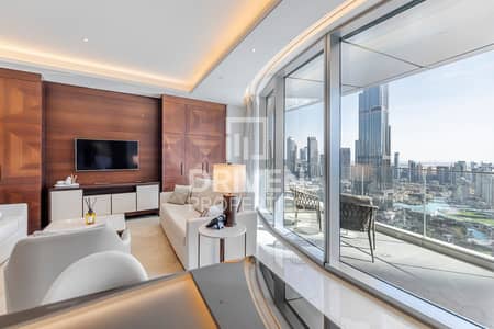 3 Bedroom Flat for Sale in Downtown Dubai, Dubai - Spectacular Corner Unit with Full Burj View