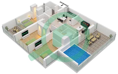 NAS 3 - 3 Bedroom Apartment Type/unit 1/UNIT 8,9,23,24 FLOOR 3 Floor plan