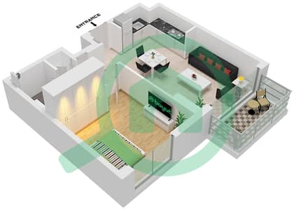 Grove - 1 Bedroom Apartment Type A Floor plan