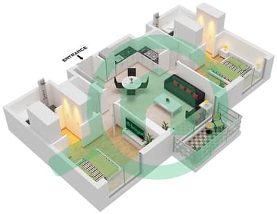 Grove - 2 Bedroom Apartment Type A14 Floor plan