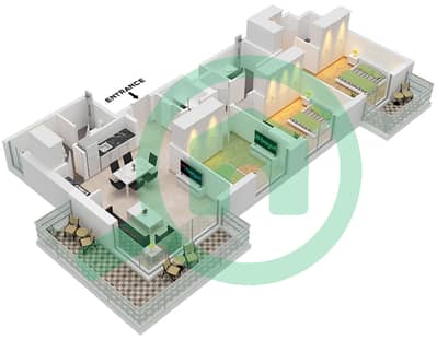 Grove - 3 Bedroom Apartment Type A3 Floor plan