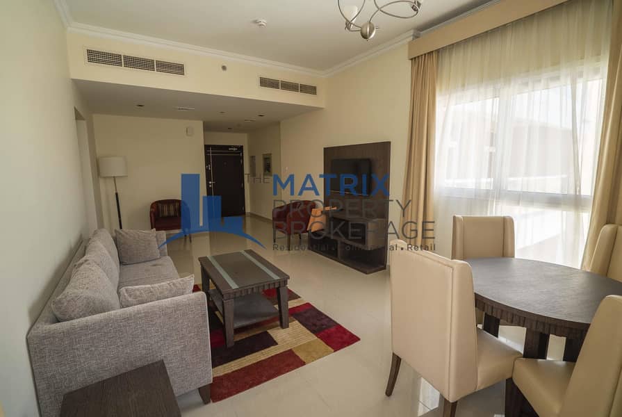 Luxurious 1BR furnished in Siraj Towerl12 chqs