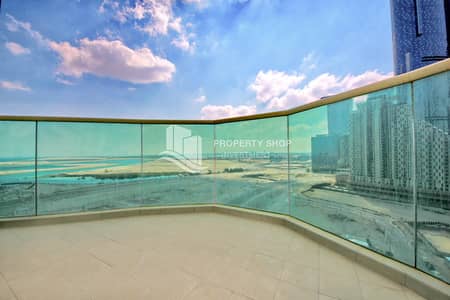 شقة 2 غرفة نوم للبيع في جزيرة الريم، أبوظبي - 2-br-apartment-al-reem-island-shams-abu-dhabi-beach-tower-a-balcony-2. jpg