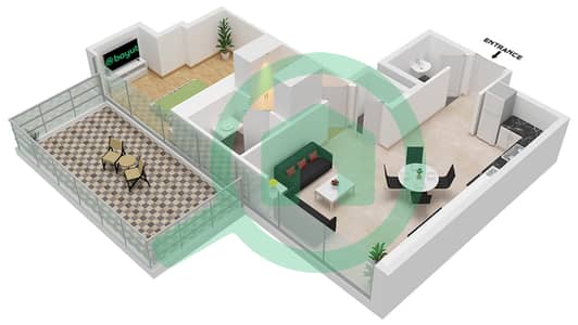 Park Views Residences A - 1 Bedroom Apartment Type/unit 2A / UNIT 14 FLOOR 4 Floor plan