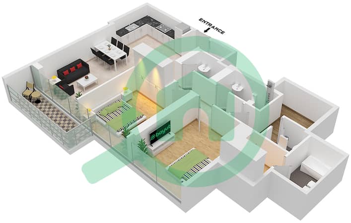 Type 4A-1 Unit 10 Floor 5-18,21-34