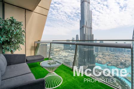 3 Bedroom Flat for Rent in Downtown Dubai, Dubai - Burj Khalifa Views | High Floor | Unfurnished