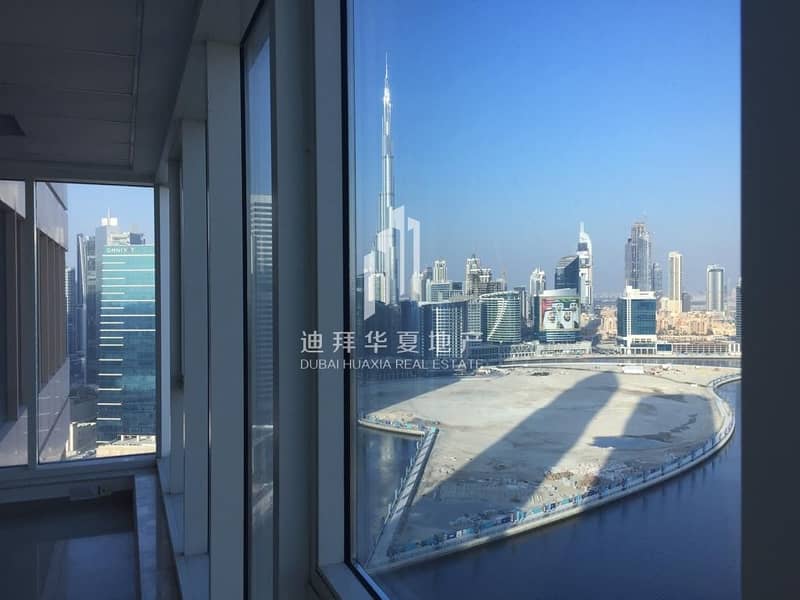 Office Space | Full Lake & Burj Khalifa View