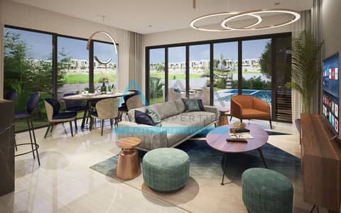 6 Cпальни Вилла Продажа в Дамак Хиллс, Дубай - Greenwoods - Living Room. jpg